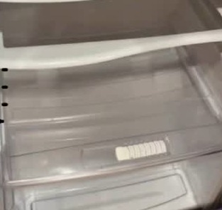 Refrigerator detail after cleaning