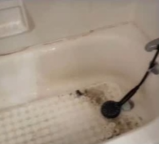 Bathtub restoration before cleaning